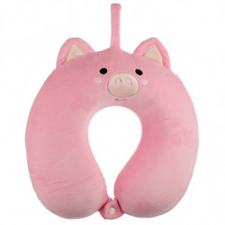 Coussin de Voyage Relaxeazzz Peluché Mémoire de Forme - Cochon