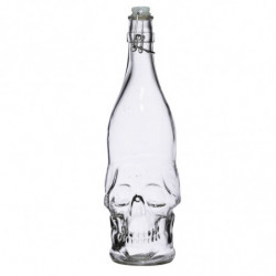 Gourde en Verre Transparent - Forme de Crâne