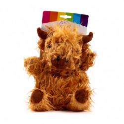 Bouillotte Micro-ondable Peluchée Highland Coo Cow - Vache Animal de la Ferme