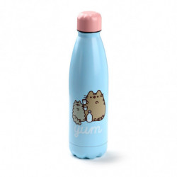 Gourde Isolée 500ml en Acier Inoxydable pour Boissons Chaudes ou Froides Pusheen Foodie - Chat Gourmand
