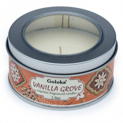 Bougie à la Cire de Soja dans Boîte en Etain Goloka - Gousse de Vanille