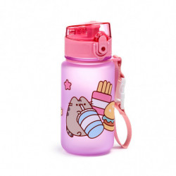 Gourde Enfant 350ml en Plastique Renforcé avec Couvercle à Bouton-poussoir - Pusheen le Chat Cœur