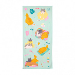 Serviette de Plage en Microfibre - Beans & Co Chats