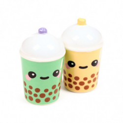 Ensemble Salière & Poivrière en céramique - Boba & Matcha Bubble Tea Foodiemals