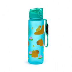 Gourde 600ml en Plastique Renforcé avec Couvercle à Bouton-poussoir - Capybara