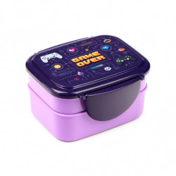 Boite Repas Bento Compartimentée avec couverts - Game Over