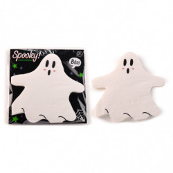 Lot de 12 Serviettes en Papier 3 plis - Halloween Fantôme
