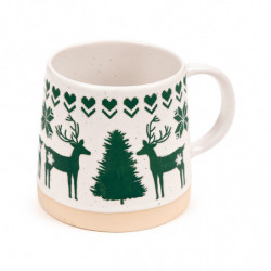 Mug en grès - Renne Vert