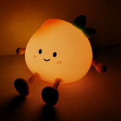 Veilleuse LED & Support Téléphone - Foodiemals Pêche