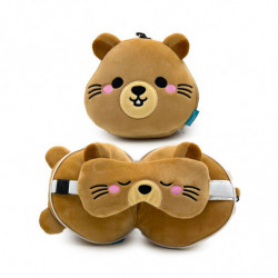 Relaxeazzz Mimi la Marmotte Coussin de voyage 2 en 1 Relaxeazzz