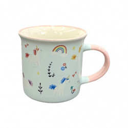 Mug en Porcelaine fine Bordure Licorne - Unicorn Magic